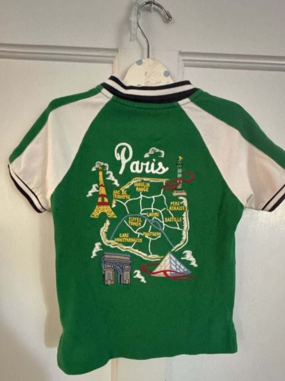Polo Ralph Lauren Children's Paris Map Embroidery Cotton Mesh Short-Sleeve Polo